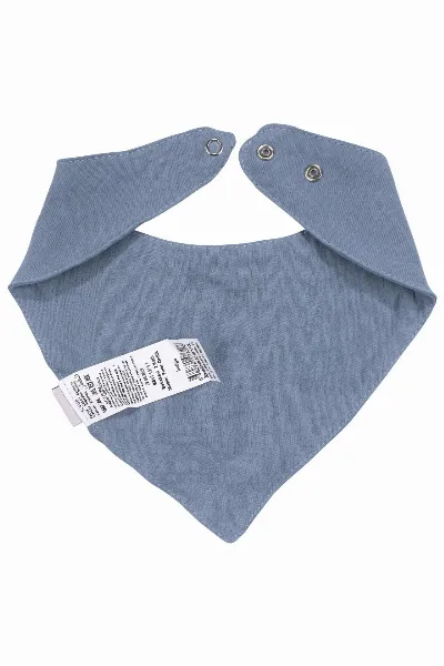 Unisex Mavi Üçgen Müslin Fular Önlük