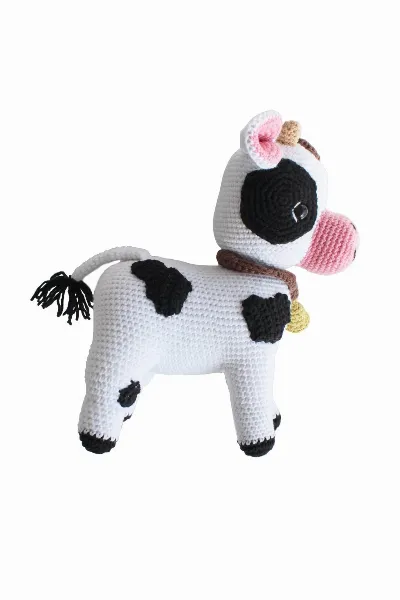Buzu Sevimli Buzağı Amigurumi Organik Oyuncak