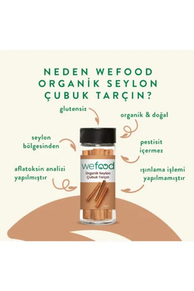 Wefood Organik Seylon Tarçın Çubuk 20 Gr
