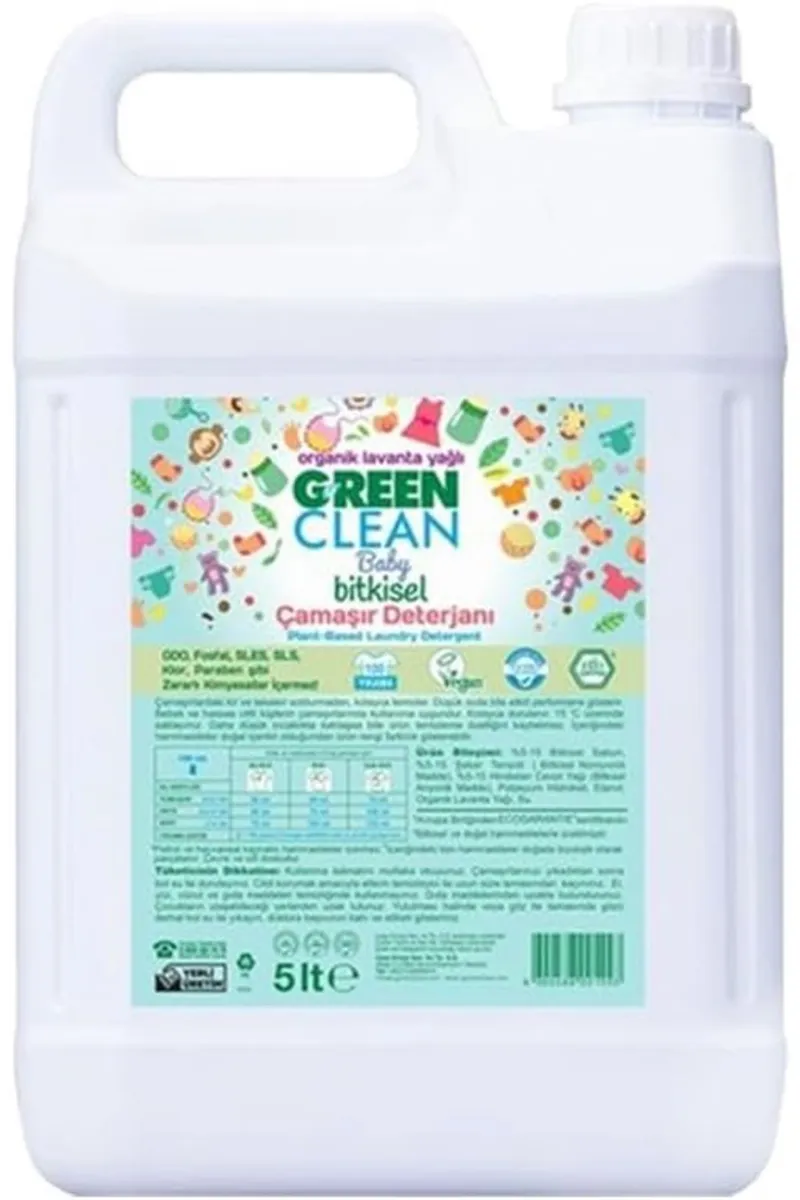Green Clean Baby Sıvı Çamaşır Deterjanı 5lt