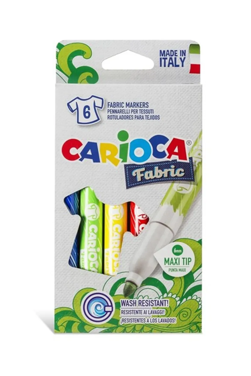 Carioca Keçeli Kumaş Boyama Kalemi Maxı 6'Lı