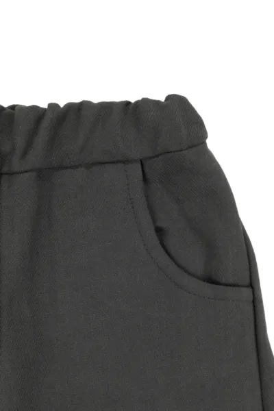 Erkek Bebek Desenli Ekru Müslin Gömlekli Yeşil Pantolonlu 2'li Takım