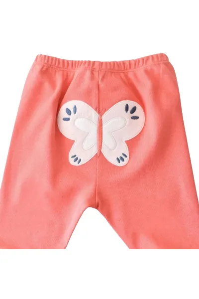 Bibaby Biorganic Wild Flowers Patikli Pantolon 57773 Coral