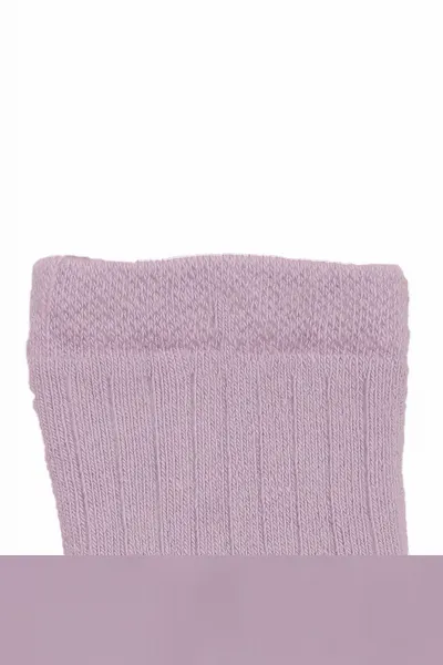 Unisex Lila Love Kaydırmaz Taban Polar Çorap