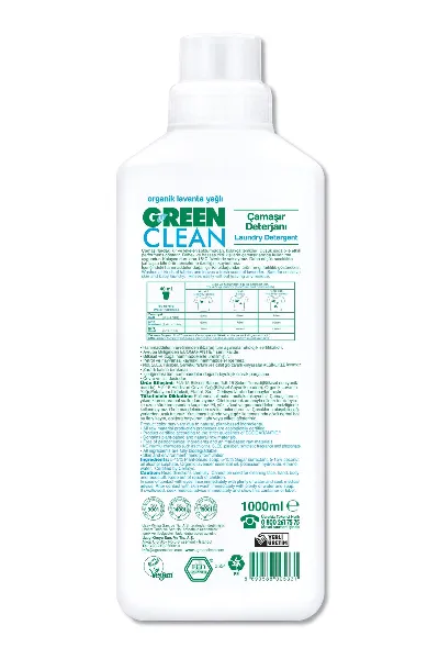 Green Clean Bitkisel Çamaşır Deterjanı 1000 ml (20 Yıkama)
