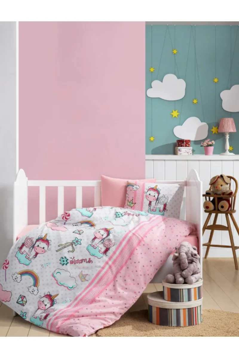 Cotton Box Flanel Bebek Nevresim Takımı Unicorn