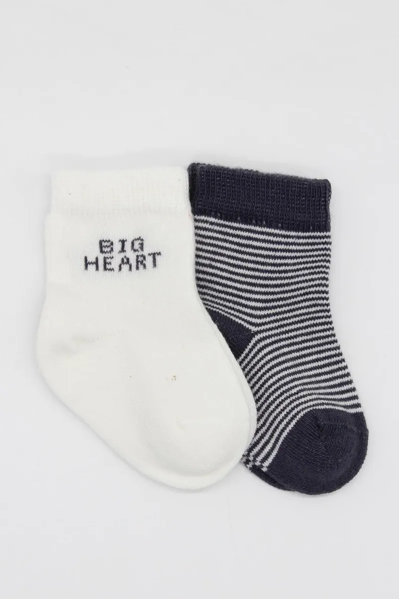 Bistyle 2'Li Big Heart Penye Soket Çorap 10117 Antrasit