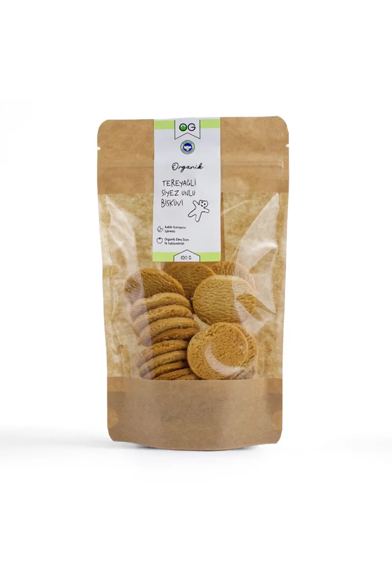 OG Natural Organik Tereyağlı Siyez Unlu Bisküvi 100 Gr