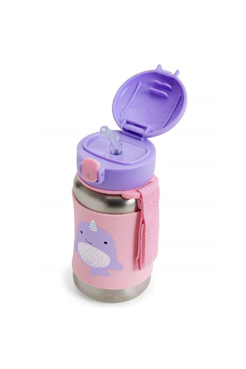 Skip Hop Zoo Pipetli Paslanmaz Çelik Suluk 350 ml Narwhal