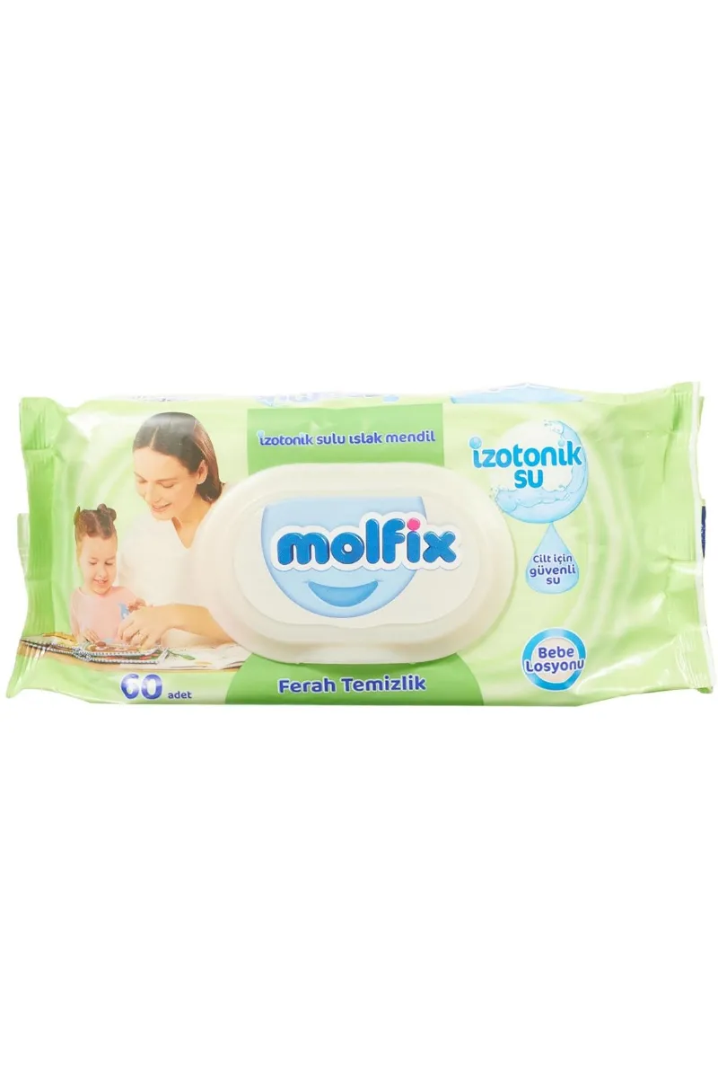 Molfix İzotonik Sulu Ferah Temizlik Islak Havlu Mendil 60'lı