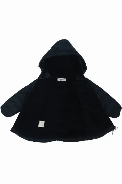 Unisex Lacivert İçi Peluş Kapitoneli Mont