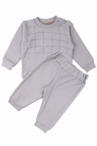 Erkek Bebek Gri Clothing Armalı 2'li Takım