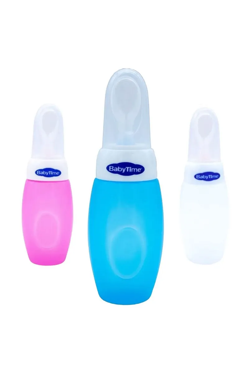 Babytime Mavi Kaşıklı Biberon