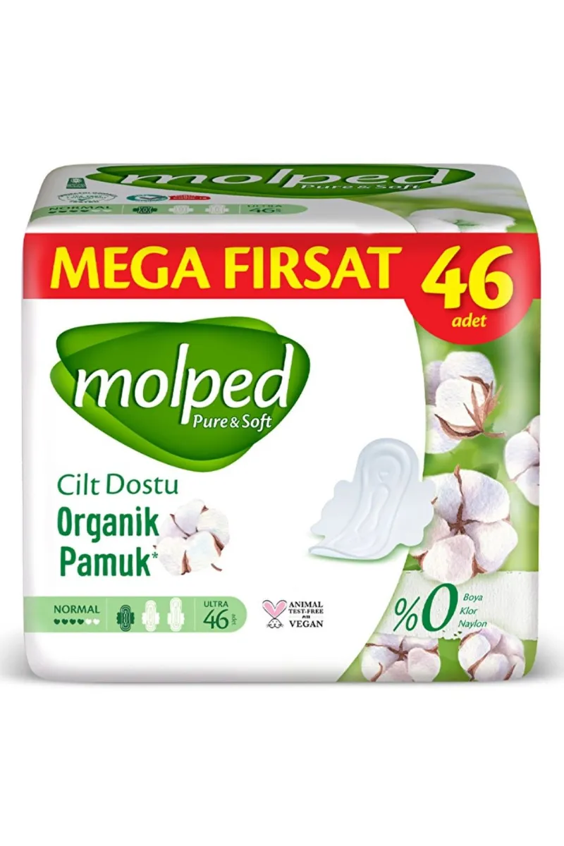 Molped Pure & Soft Mega Normal Hijyenik Ped 46'lı
