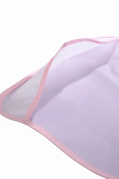Kız Bebek Lila Pembe Su Geçirmez Mama Önlük 0-18 Ay