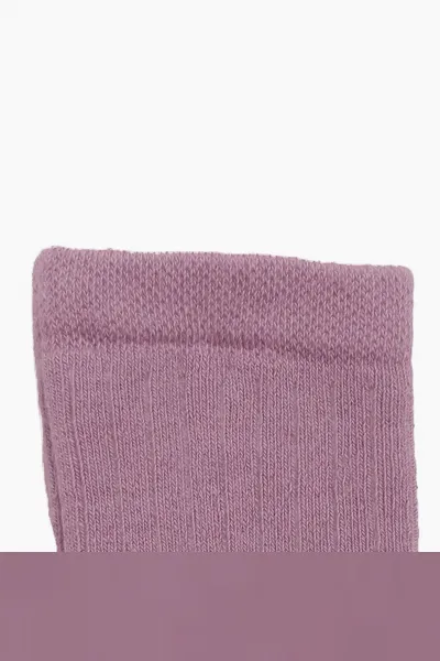 Unisex Mor Love Kaydırmaz Taban Polar Çorap