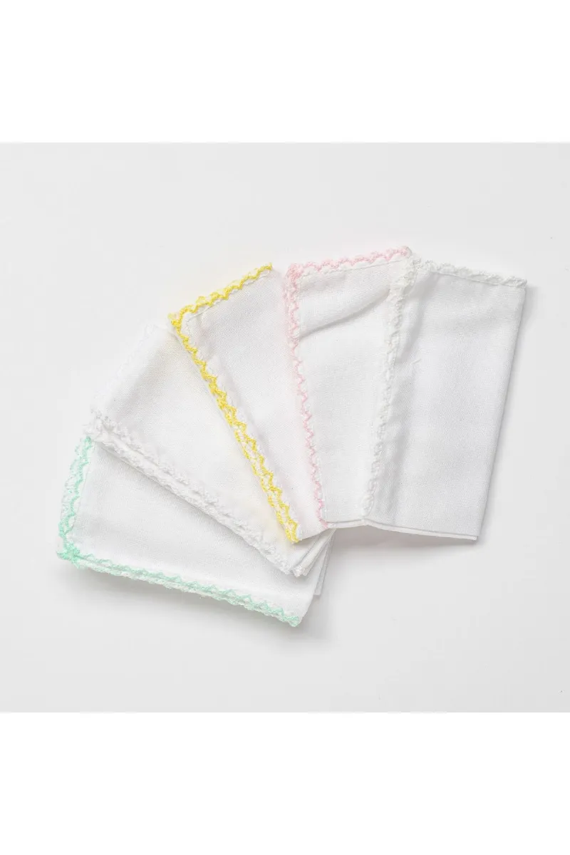 Andywawa AC24447 Basic 5'Li Bebek Ağız Mendili 25x25 cm Pink