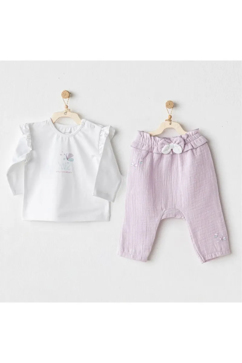 Andywawa AC25578 Magical Butterlfy 2'Li Bebe Takım Lila