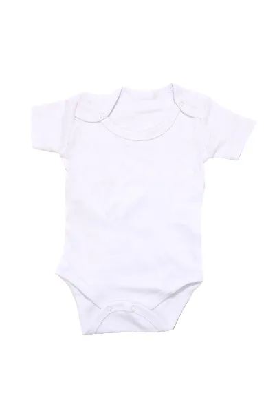 Unisex Beyaz Kısa Kollu Body Zıbın