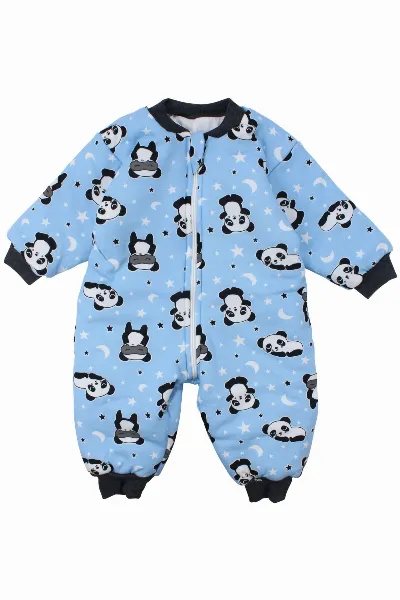 Erkek Çocuk Mavi Panda Yıldız Desenli Uyku Tulumu 2.5 TOG