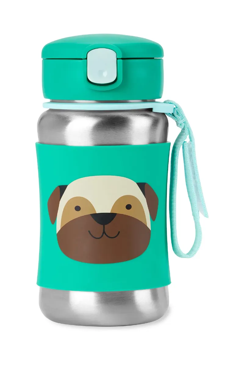Skip Hop Zoo Pipetli Paslanmaz Çelik Suluk 350 ml Pug