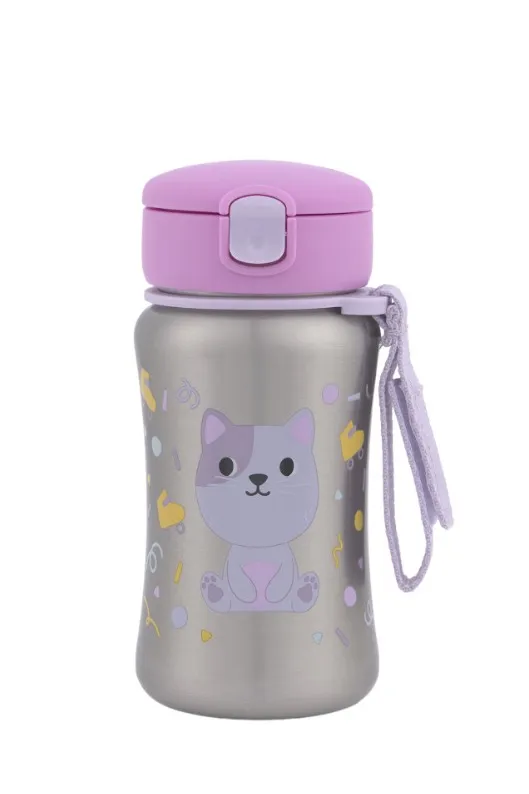 Skip Hop Besties Squad Paslanmaz Çelik Pipetli Suluk Kedi