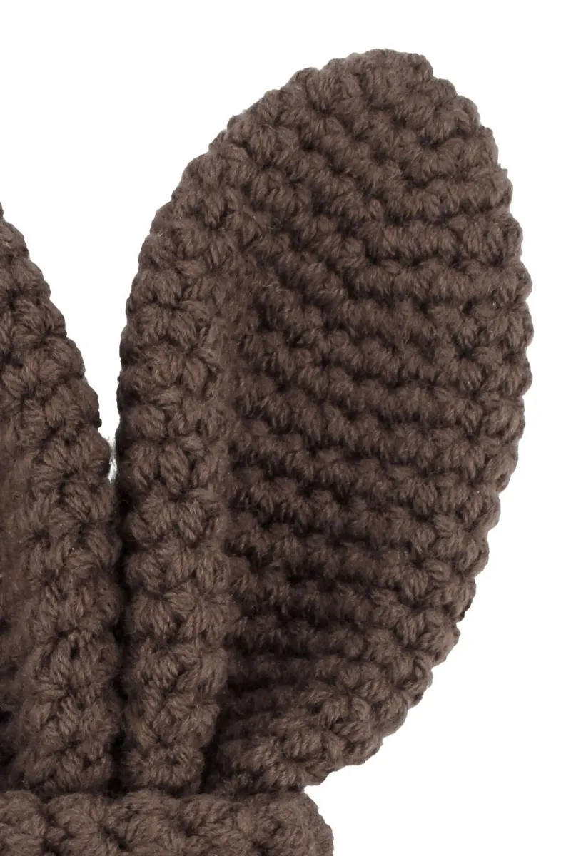 Unisex Kahve Tavşan Kulak Amigurumi Diş Kaşıyıcı Amigurumi Oyuncak
