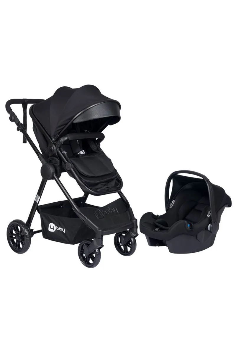 Four Baby Comfort Plus Travel Sistem Pusetli Siyah Bebek Arabası
