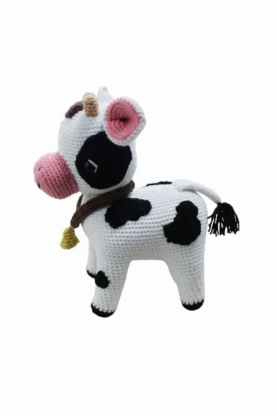Buzu Sevimli Buzağı Amigurumi Organik Oyuncak