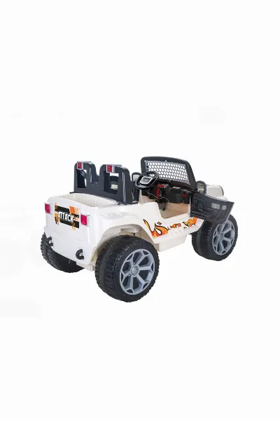 Pilsan Attack Çift Kişilik Akülü Araba 12 Volt 05-272 Beyaz