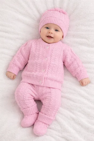 Pembe Bebek Triko 4 lü Takım