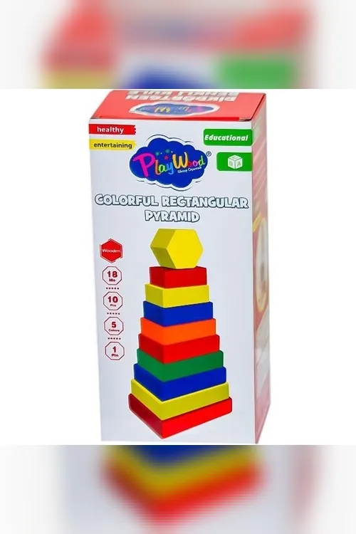 PlayWood Dikdörtgen Renkli Kule 393