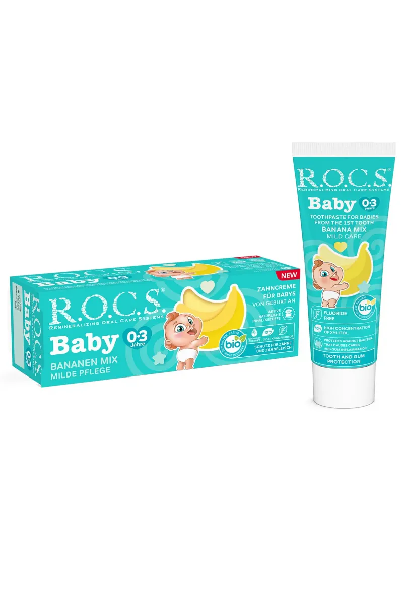 R.O.C.S. Baby Diş Macunu Muz Püresi Tadında 0-3 Yaş 45 Gr
