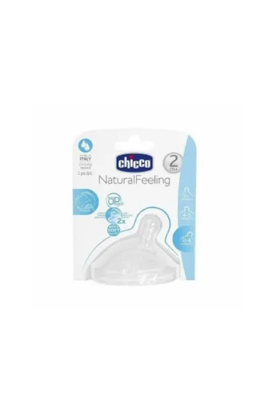 Chicco NaturalFeeling Biberon Emziği 2 Ay+ Orta Akış Tekli