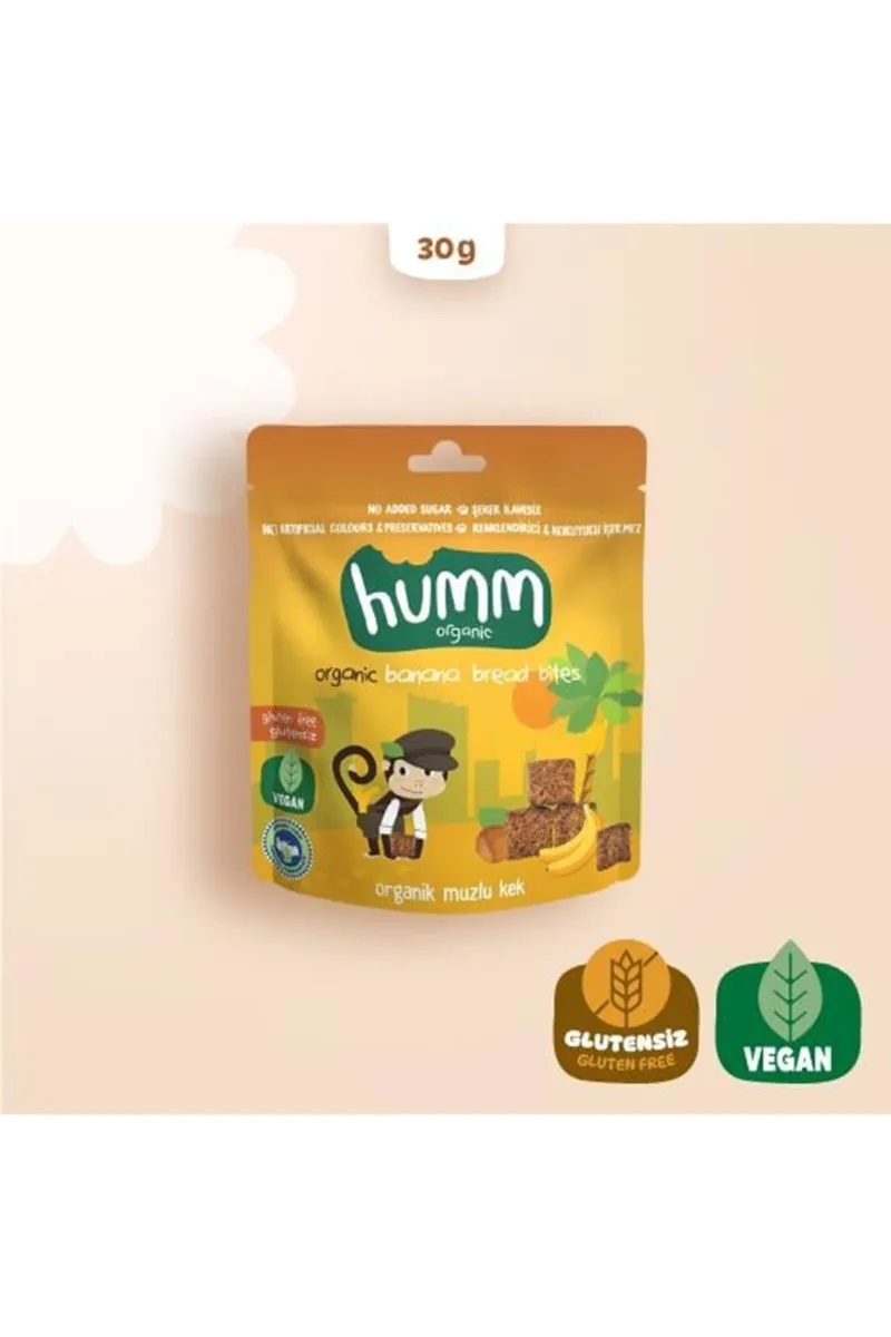 Humm Organik Glutensiz Vegan Muzlu Kek 30 Gr