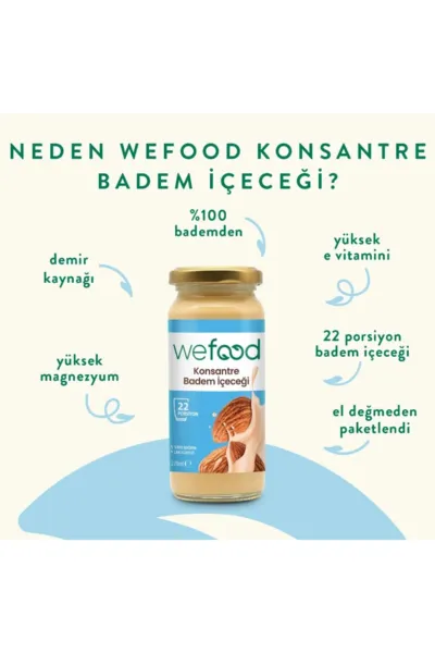 Wefood Organik Badem Sütü Konsantresi 220 Gr