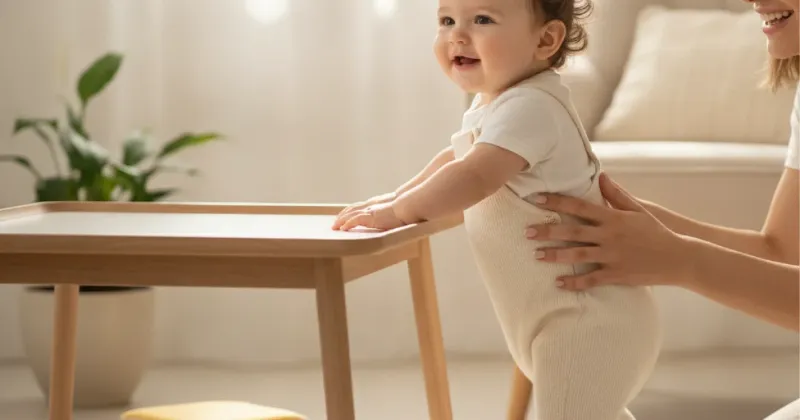 10 Aylık Bebek Gelişimi: Tutunarak Ayağa Kalkma