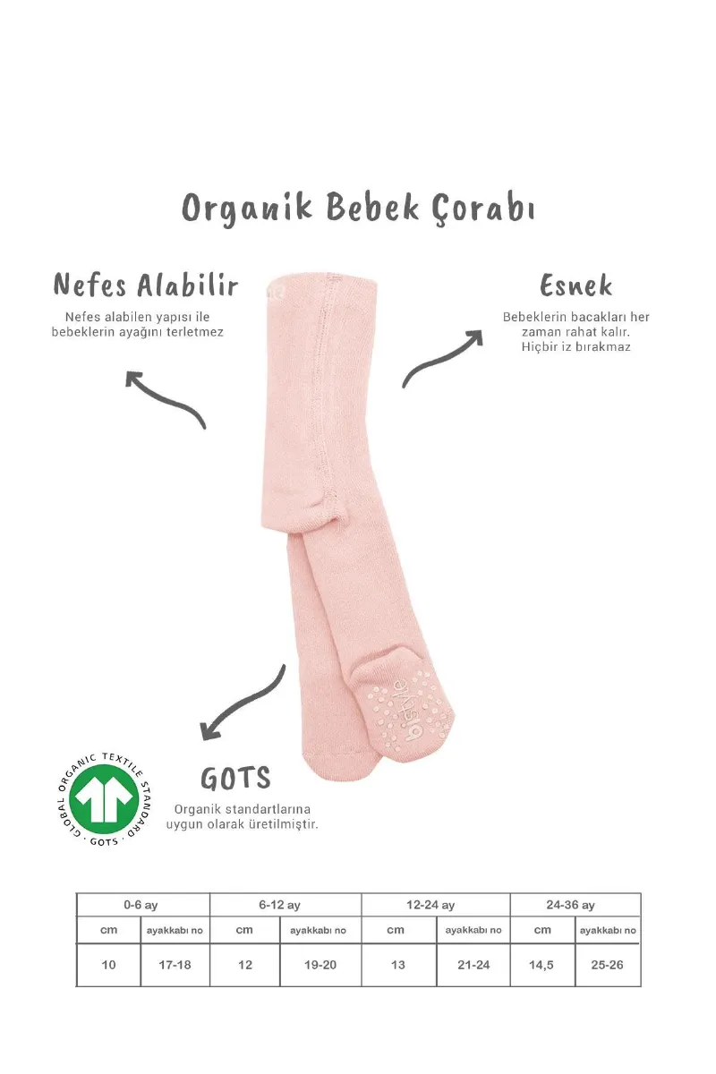Bistyle Kaymaz Basic Külotlu Çorap 50501 Pembe