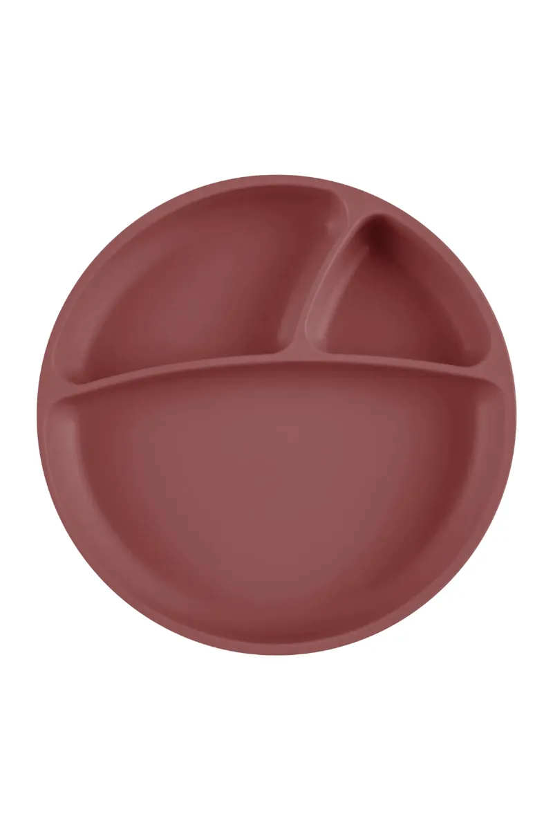 OiOi Porsiyon Vakum Tabanlı Silikon Tabak Velvet Rose