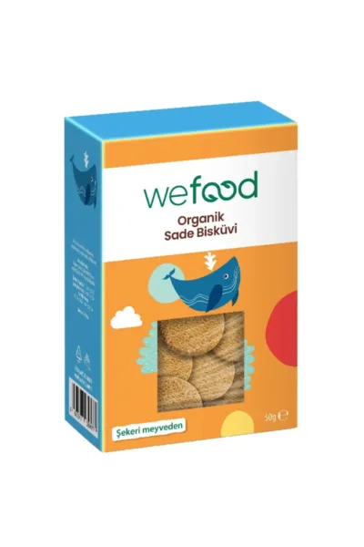 Wefood Organik Kids Sade Bisküvi 50 Gr