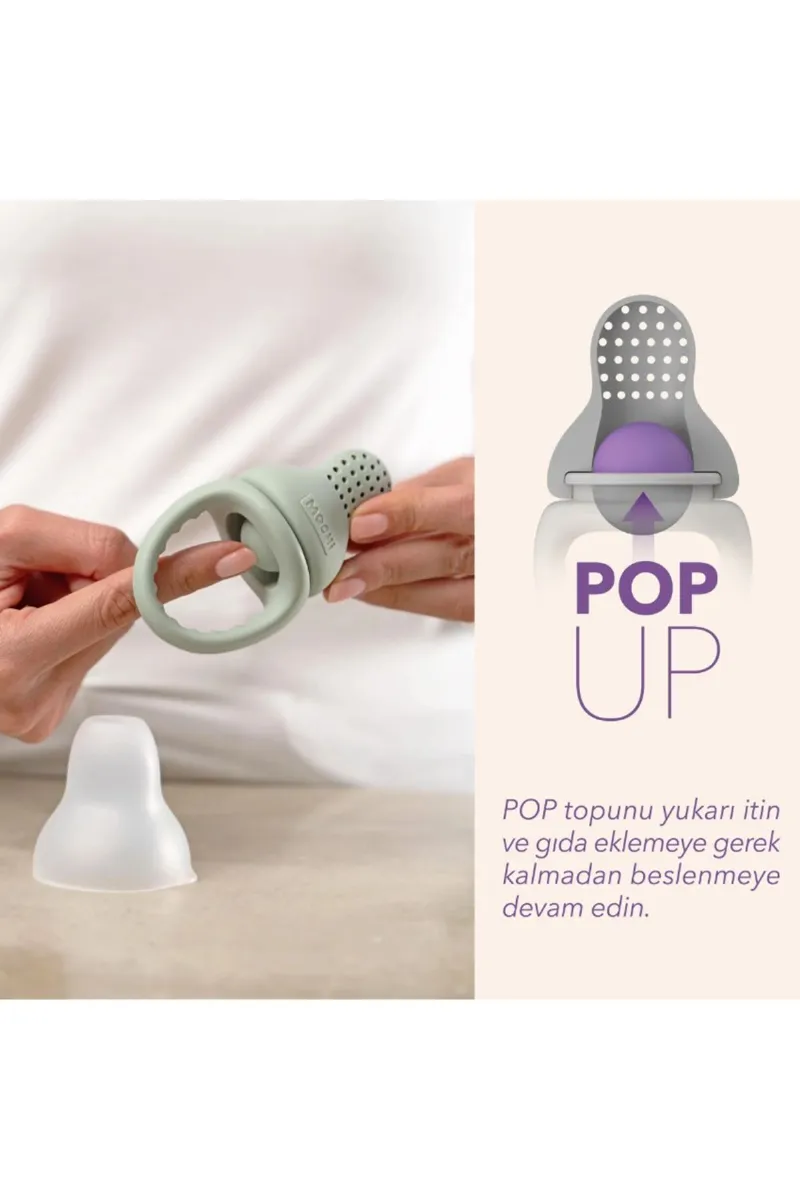 Mochi Pop-Up Meyve Sebze Gıda Emziği Mint