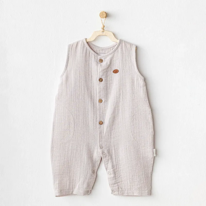 Andywawa AC25883 Müslin Home Bebe Tulum Beige