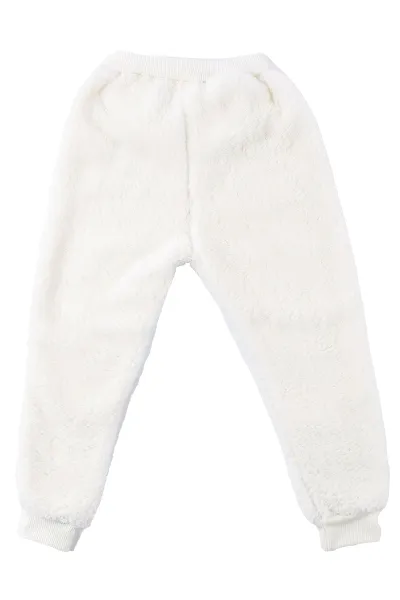 Unisex Ekru Welsoft Peluş Tek Alt