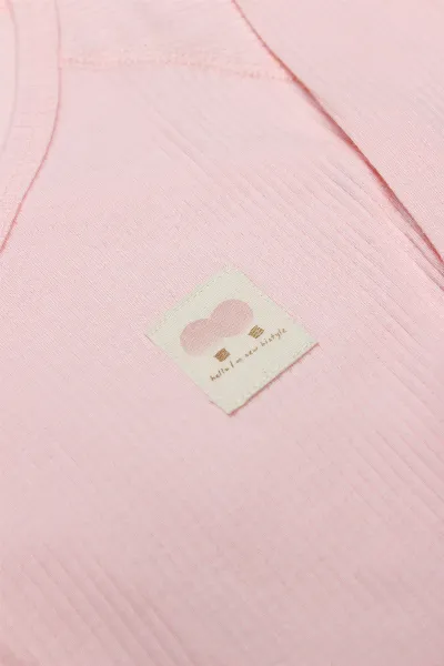 Bistyle Organic Modal Flying Balloons Kruvaze Uzun Kol Body BS17121 Pembe