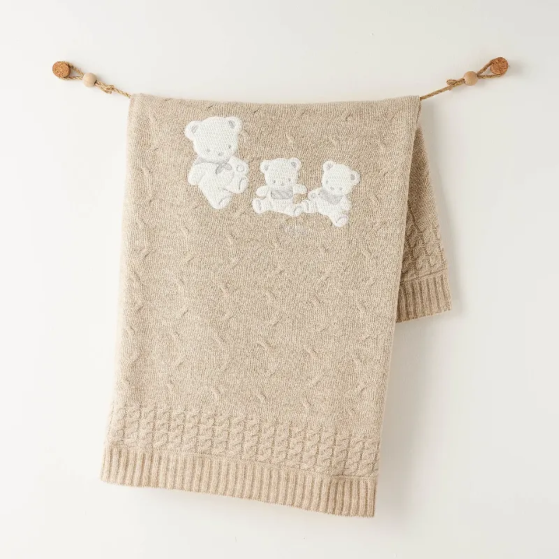 Andywawa Bebek Tri̇ko Battani̇ye  85x100 Ac26341 Beige Melange