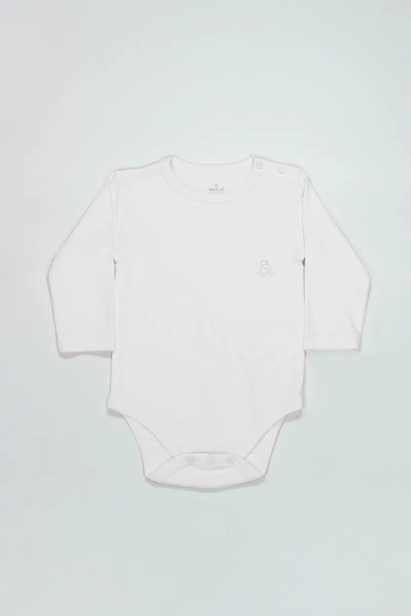 Bistyle Natural Basic Style Uzun Kol Body 17104 Beyaz