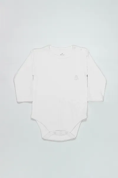 Bistyle Natural Basic Style Uzun Kol Body 17104 Beyaz
