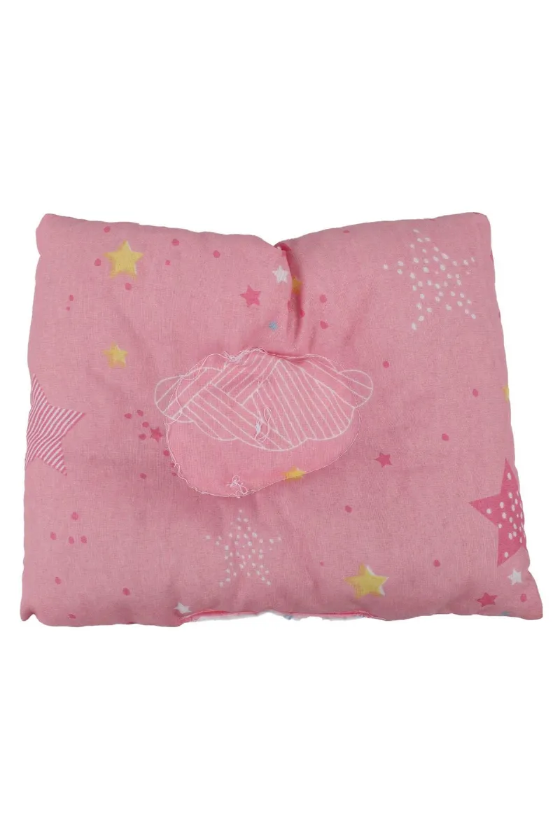 Unisex Pembe Beyaz Yıldız Desenli Emzirme Yastığı