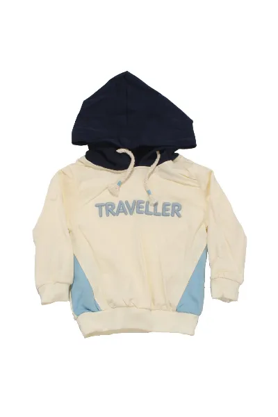 Erkek Bebek Mavi Laci Şişme Yelekli Traveller Nakışlı 3'lü Takım