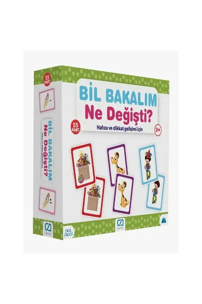 Games Bil Bakalım Ne Değişti? Hafıza ve Dikkat Gelişim Kartı 55 Kart 5109